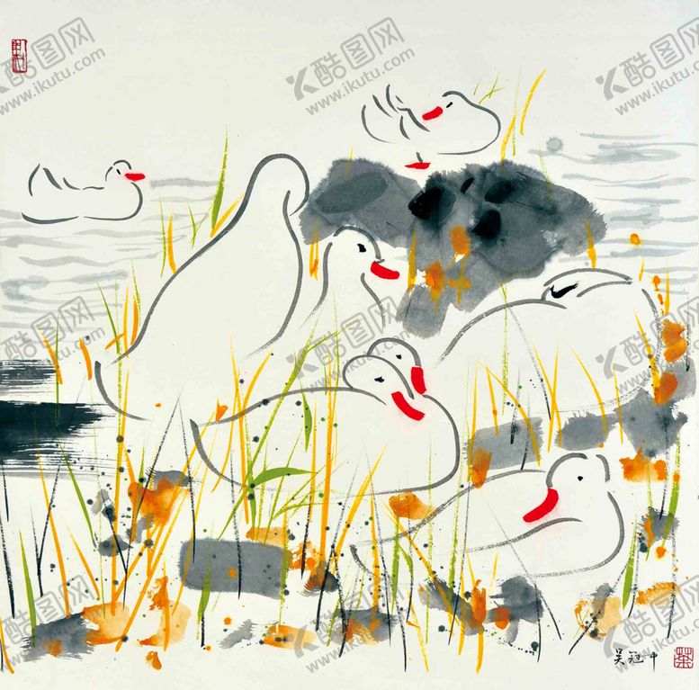 编号：45753109300621486568【酷图网】源文件下载-中国风水墨风景国画