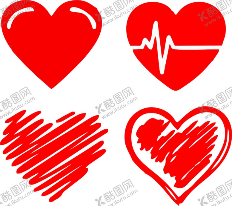 编号：92084710041152595930【酷图网】源文件下载-爱心图标设计