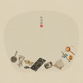 中国风背景分层创意手绘唯美