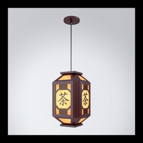 中式吊灯模型木质3D具落地