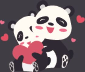 情侣熊猫