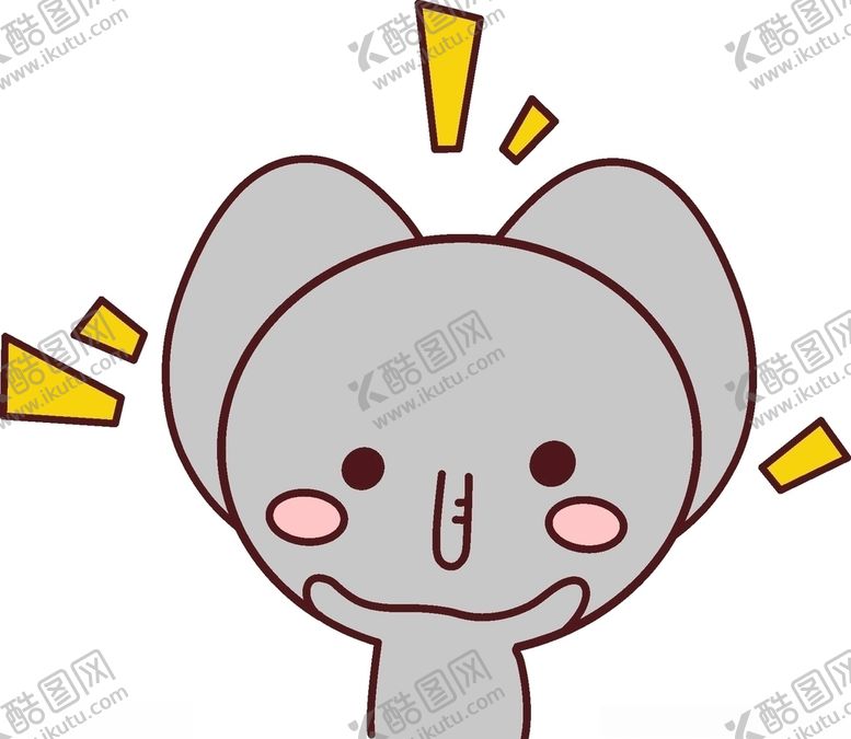 编号：24167509252154177923【酷图网】源文件下载-小清新动物可爱小象