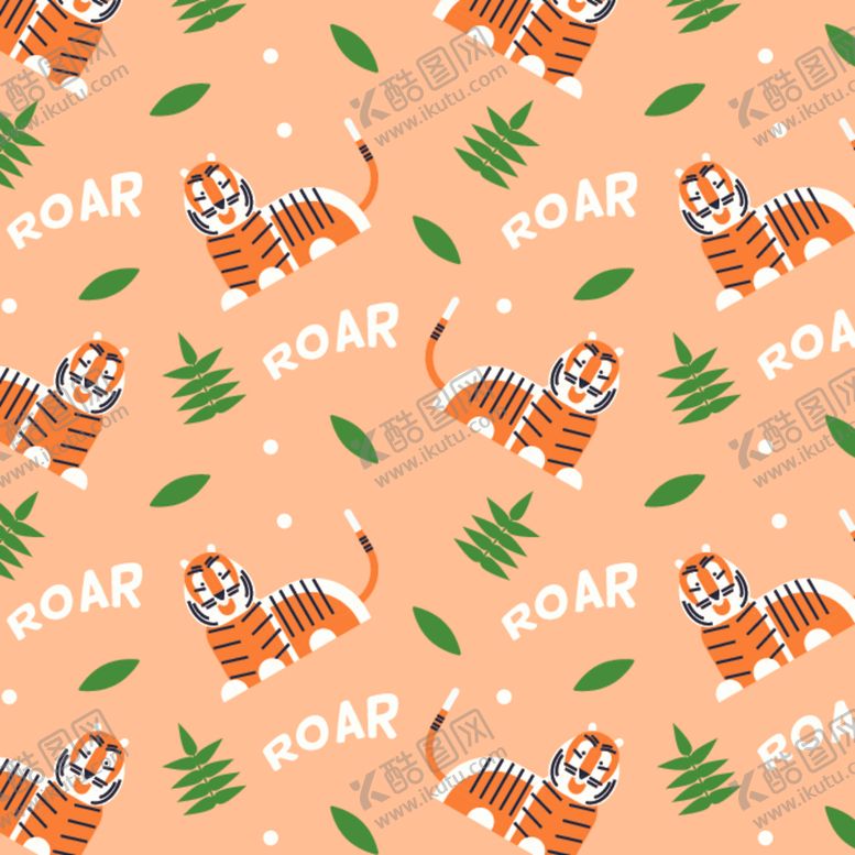 编号：98819509212215182112【酷图网】源文件下载-卡通老虎花纹