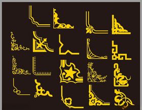 角花花纹花边边框