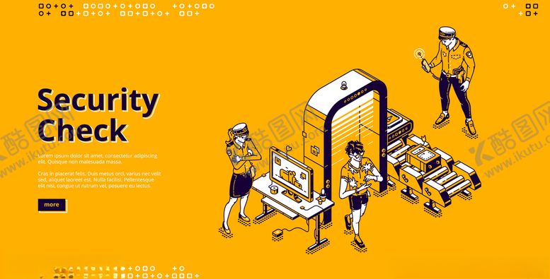 编号：67586104230033051258【酷图网】源文件下载-创意安检插画设计