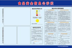 食品安全信息公示栏