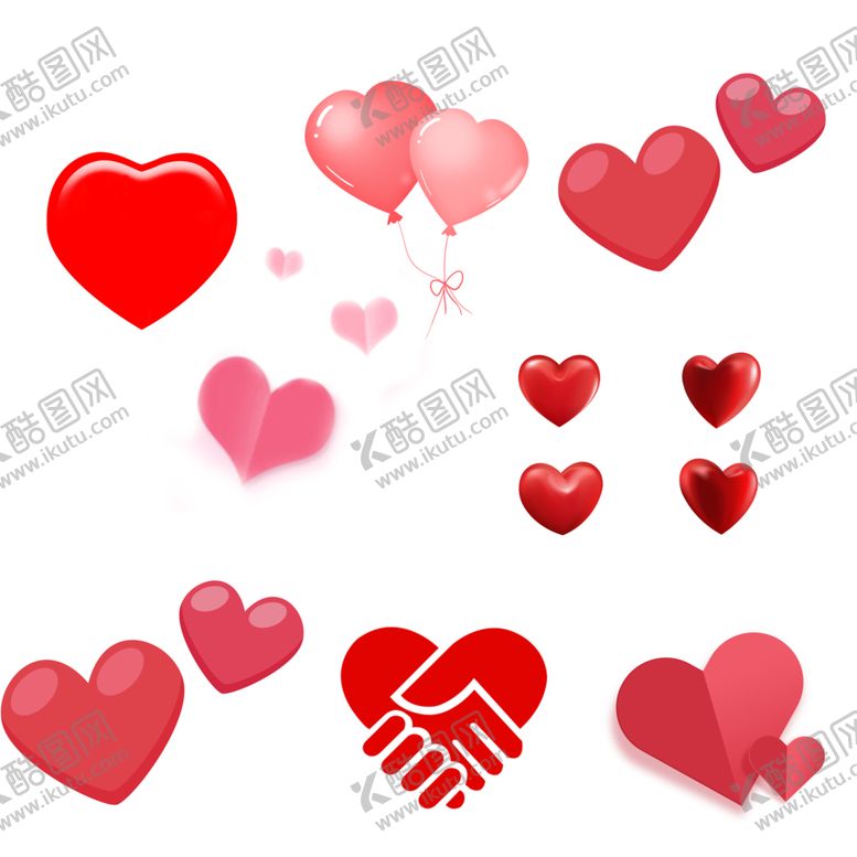 编号：10925209192127279196【酷图网】源文件下载-爱心红色图标图