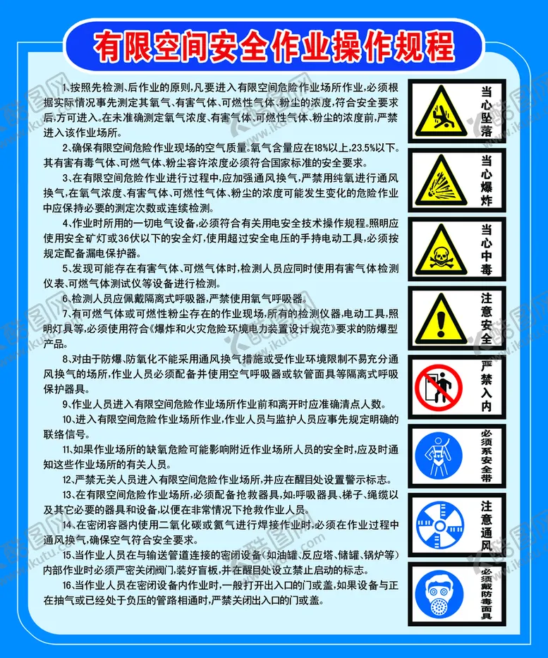 编号：36324810261336554343【酷图网】源文件下载-有限空间安全作业操作规程