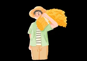 芒种广告艺术字二十四节气