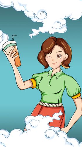 奶茶国潮插画饮料