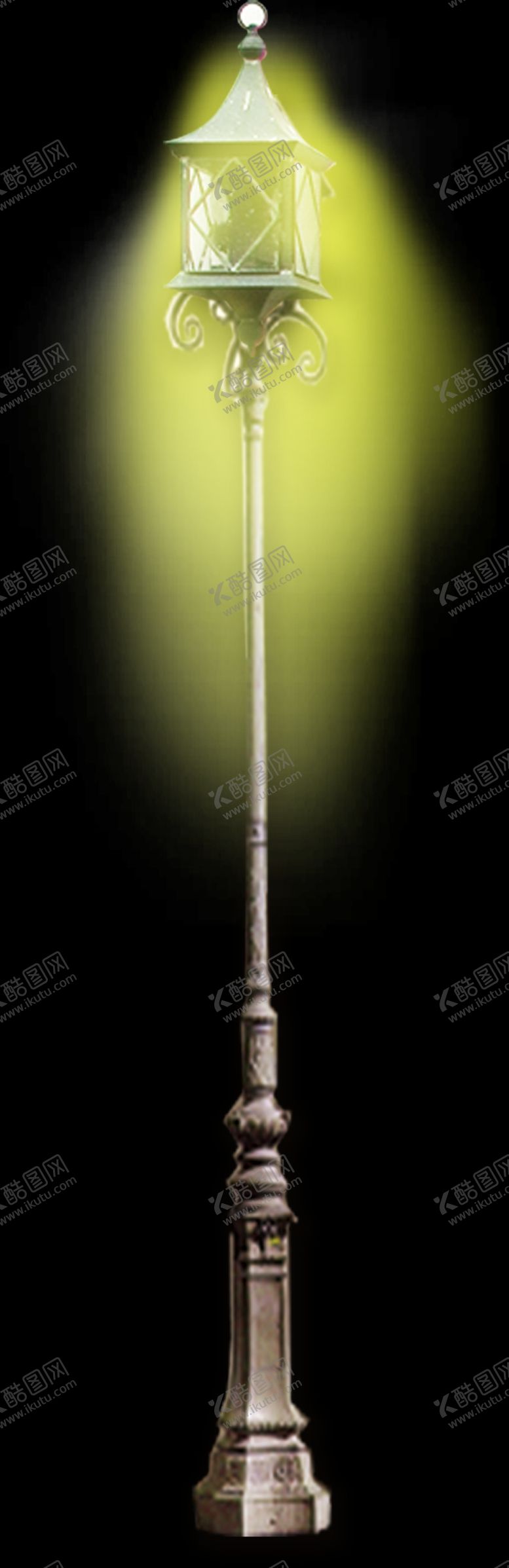 编号：68406705140229159720【酷图网】源文件下载-灯柱路灯射灯电灯柱摆件装饰