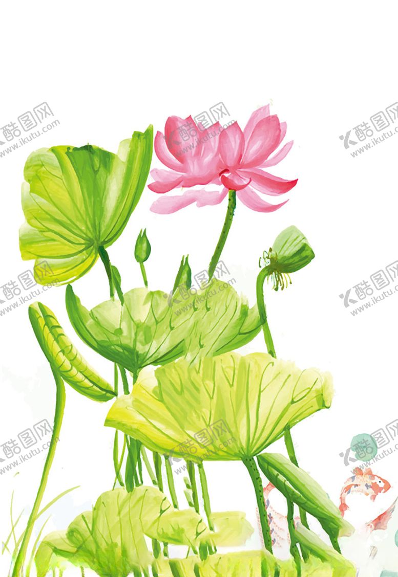 编号：74105509222306575614【酷图网】源文件下载-水墨风荷花图片