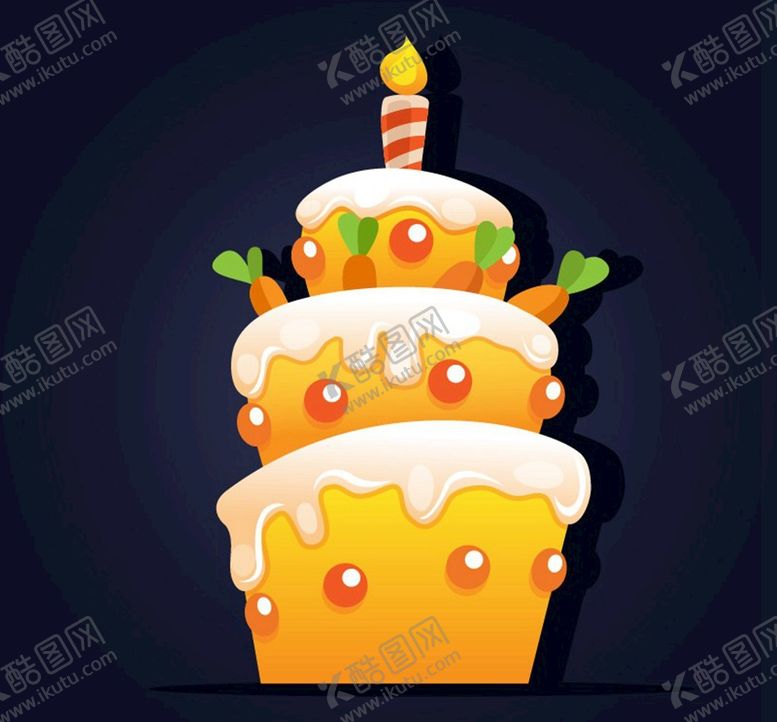 编号：85047109201116128497【酷图网】源文件下载-生日蛋糕插图