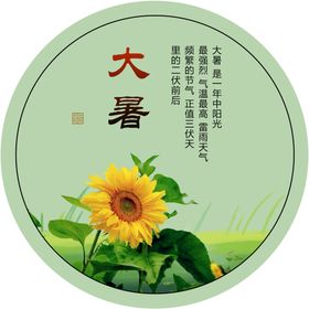 二十四节气大暑字体设计