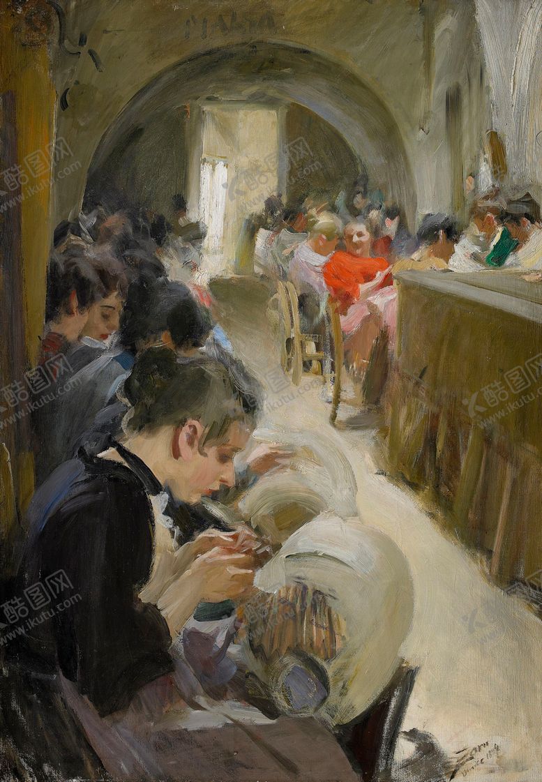 编号：75628310101935025736【酷图网】源文件下载-生活场景风景油画