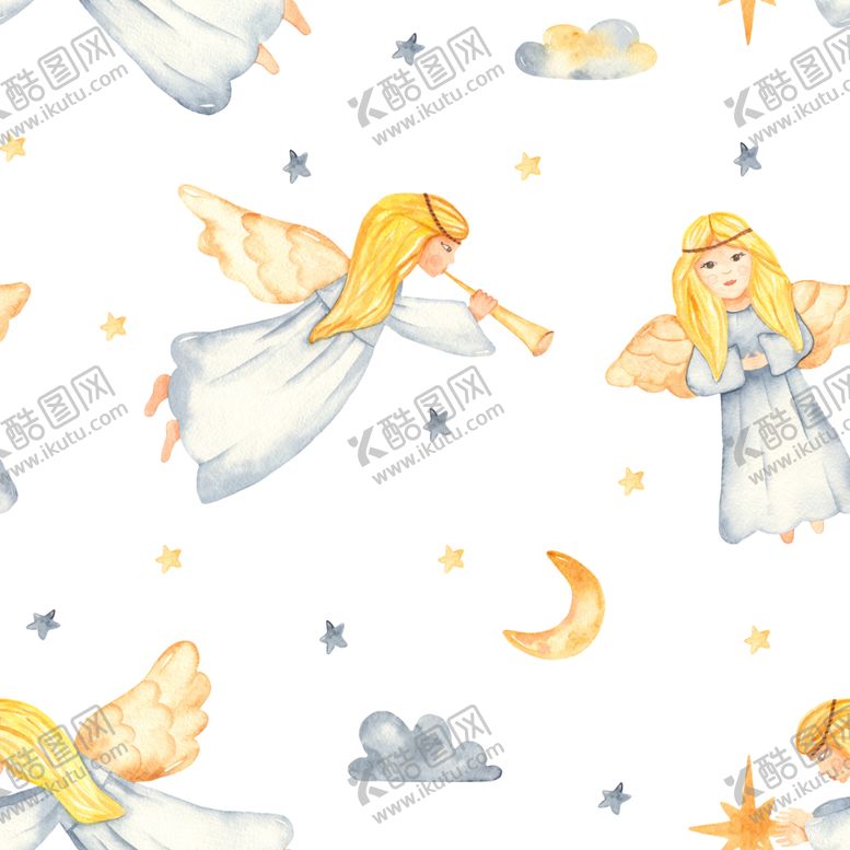 编号：24327509192036156978【酷图网】源文件下载-天使主题卡通图案