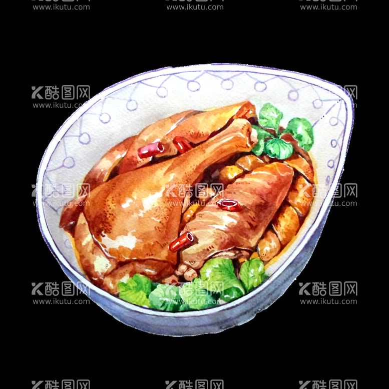 编号：96350510300632443139【酷图网】源文件下载- 手绘美食海报图片