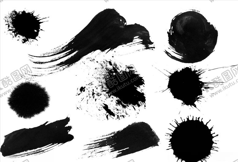 编号：28316310052031455820【酷图网】源文件下载-水墨墨迹笔触