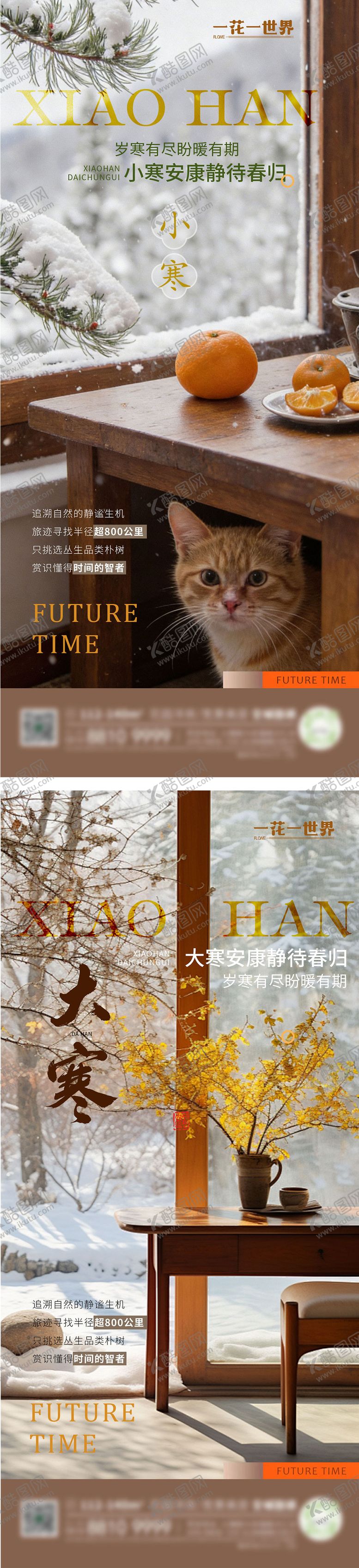 编号：47598812300906167943【酷图网】源文件下载-地产二十四节气小寒大寒系列海报