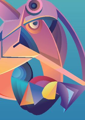 抽象炫彩液态图案