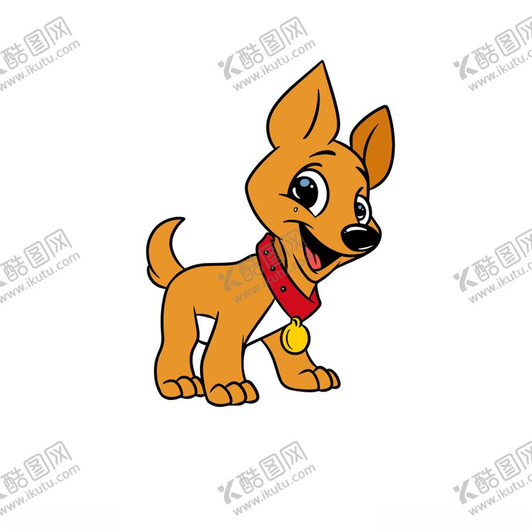 编号：71577303152021567061【酷图网】源文件下载-卡通小狗矢量图