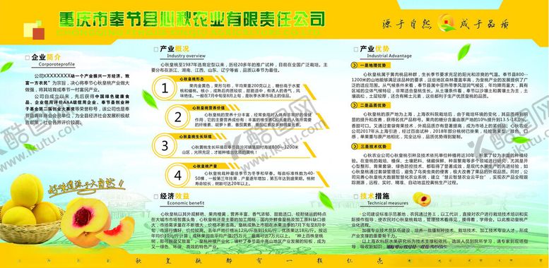 编号：34257804040813568722【酷图网】源文件下载-黄桃展板广告