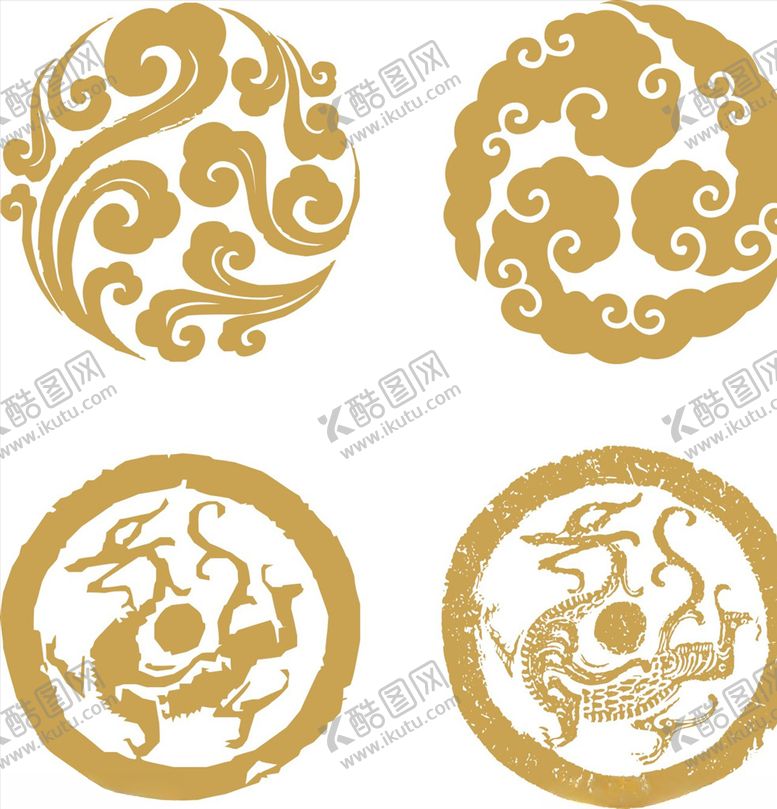 编号：37976107121251455435【酷图网】源文件下载-古典花纹祥云底纹