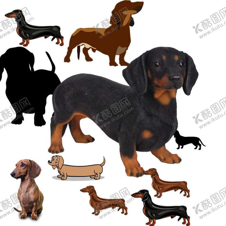 编号：77127309242105363322【酷图网】源文件下载-腊肠狗png免扣高清素材