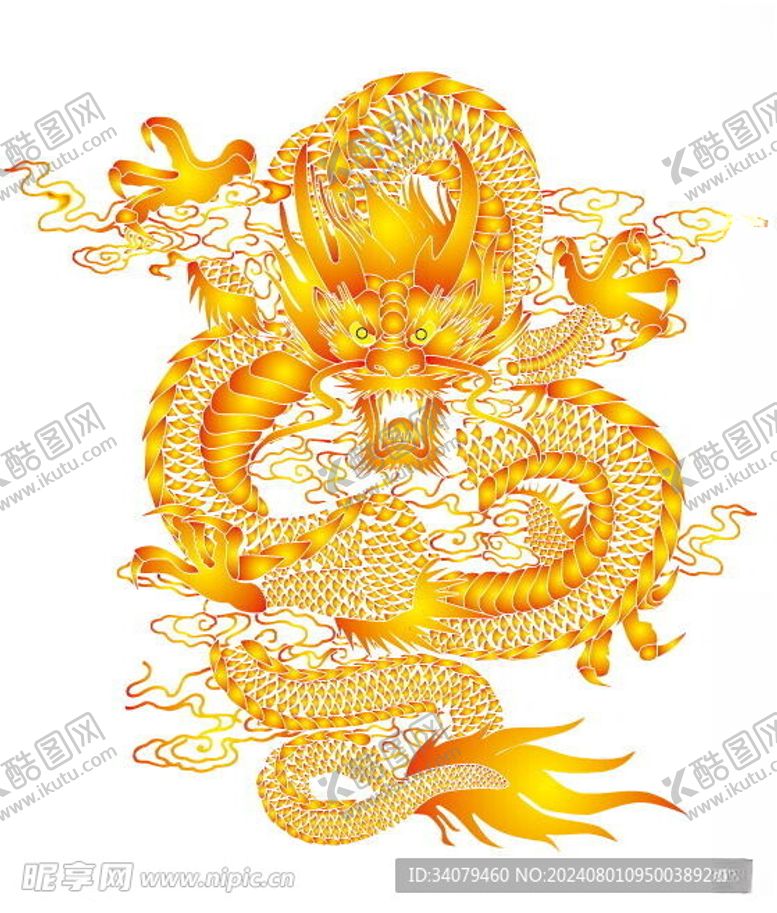 编号：61503302180352492457【酷图网】源文件下载-手绘龙