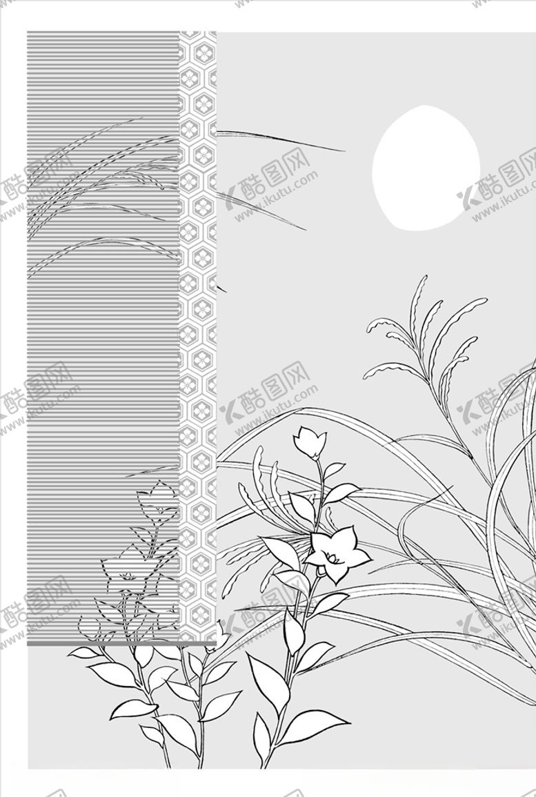 编号：71156010290721177393【酷图网】源文件下载-线描花朵