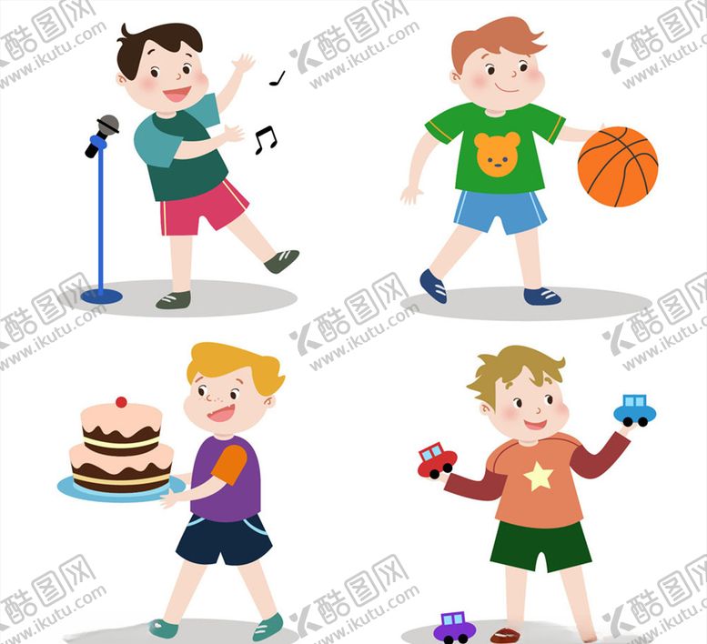 编号：73189806250050275525【酷图网】源文件下载-运动中的男孩矢量