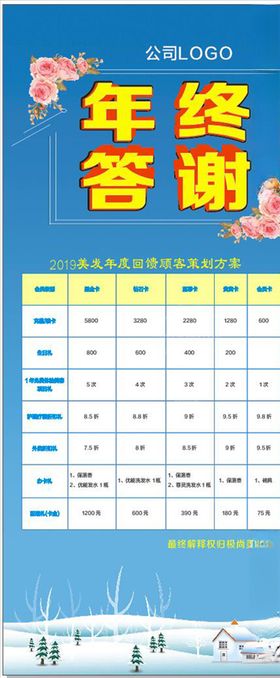 年终答谢展架