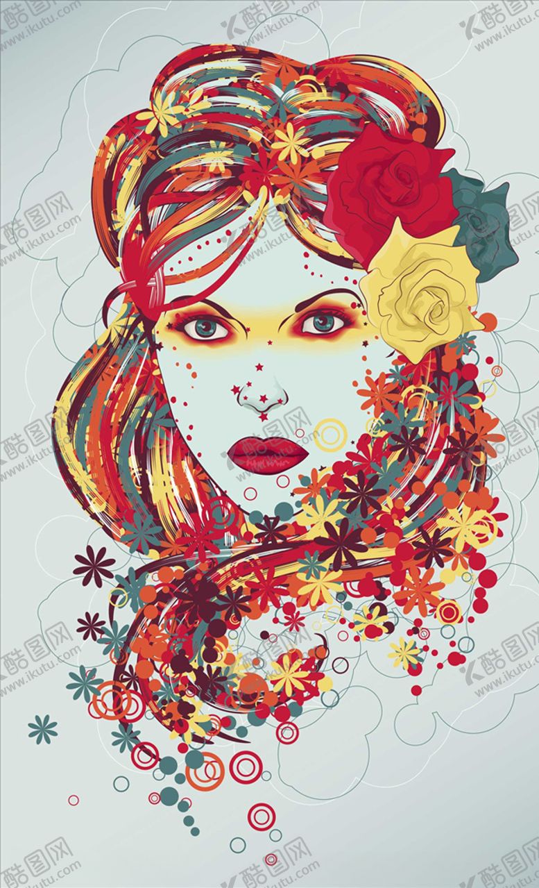 编号：61579610301044277954【酷图网】源文件下载-秀发女郎