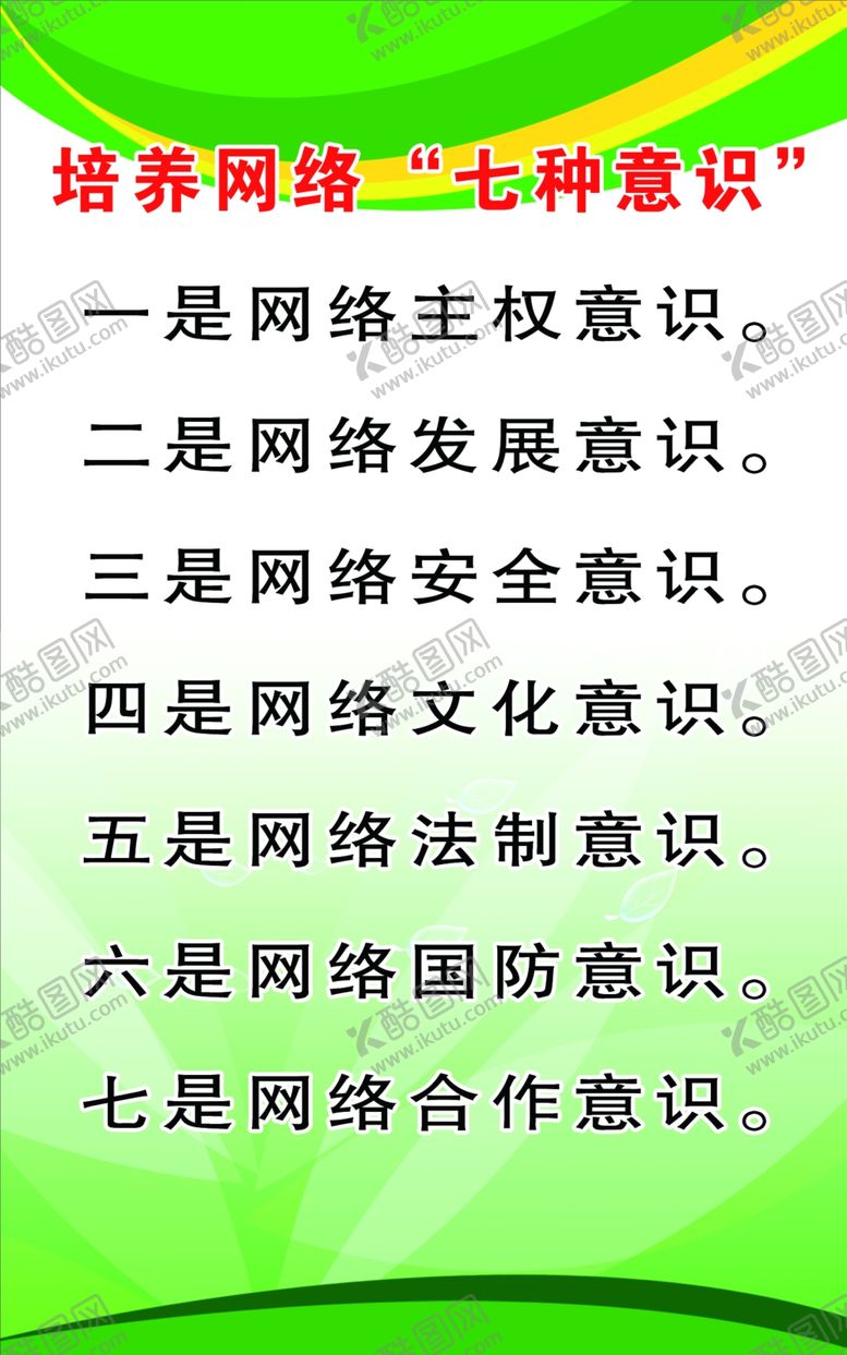 编号：18491909260505066717【酷图网】源文件下载-培养网络七种意识