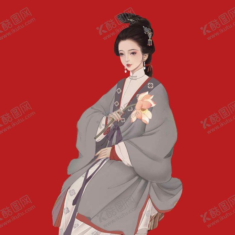 编号：34181303020019595018【酷图网】源文件下载-手绘古风人物