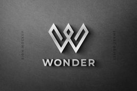 高端立体浮雕logo样机