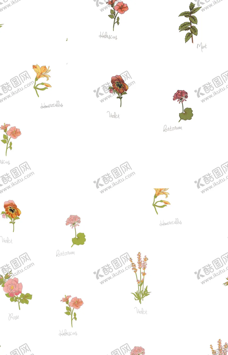 编号：24745607021033569731【酷图网】源文件下载-大牌花碎花