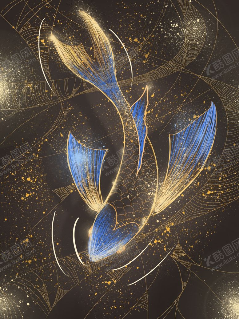 编号：31039109290758455026【酷图网】源文件下载-好运锦鲤独特透明感发光鲤鱼