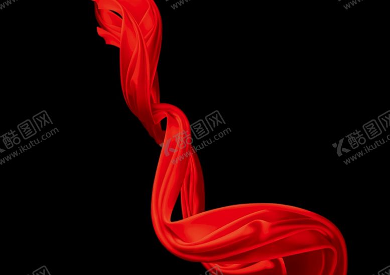 编号：63512609262104497468【酷图网】源文件下载-绸缎丝绸飘带红色素材