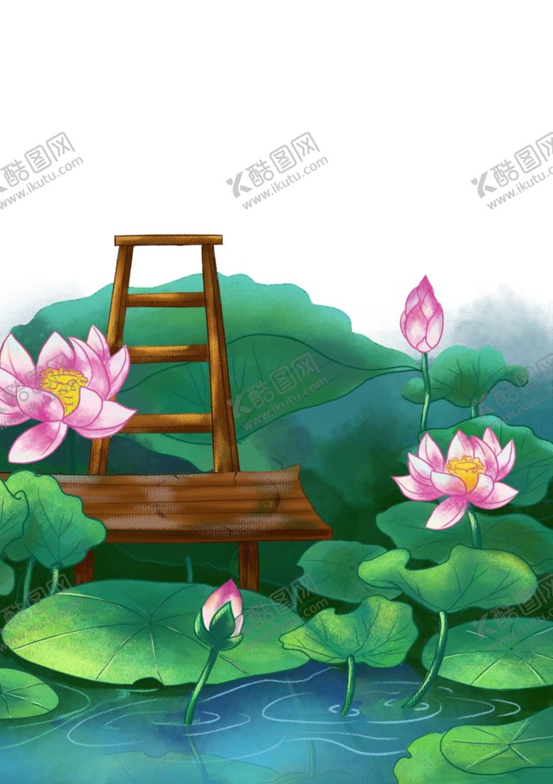 编号：60740406260433034249【酷图网】源文件下载-荷花手绘