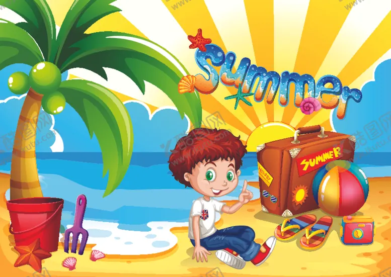 编号：25940704280441021766【酷图网】源文件下载-卡通夏天背景