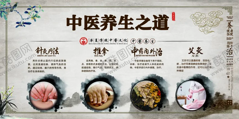 编号：61520809130627178529【酷图网】源文件下载-中医养生展板