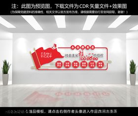 党建文化墙形象核心价值观画