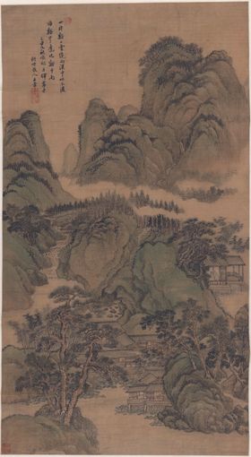 山水画中国风清代生活高清清代