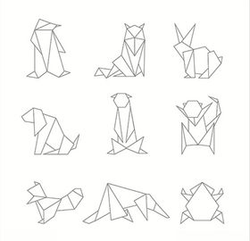 企鹅兔子手工折纸卡通可爱动物大