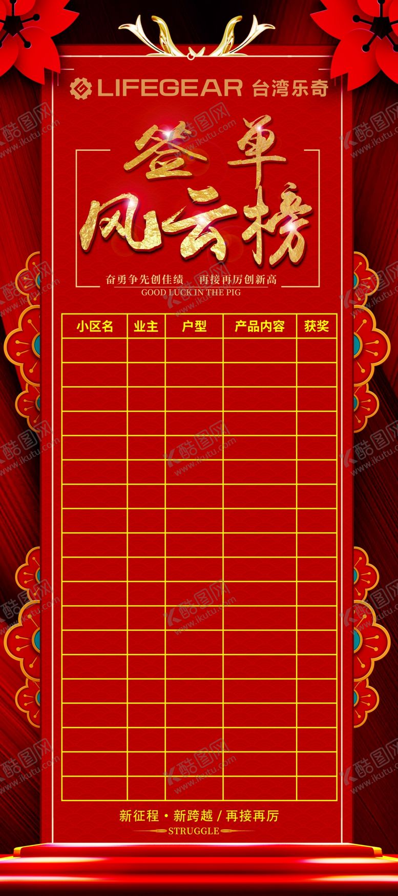 编号：45609809140501550318【酷图网】源文件下载-签单风云榜荣誉榜展架易拉宝精英风采展板销售精英榜