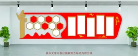 党建文化墙形象企业展厅设计