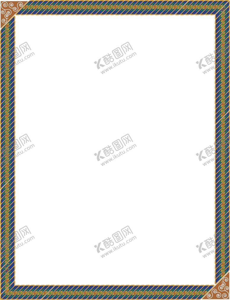 编号：37218505131044266310【酷图网】源文件下载-简约花纹边框