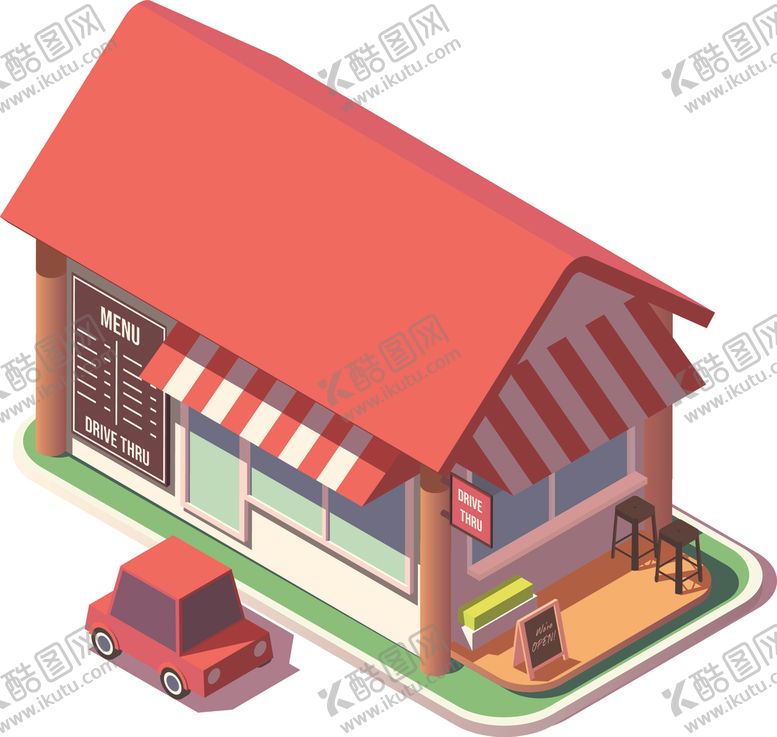 编号：93079205091327427457【酷图网】源文件下载-3D街边小店