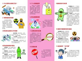 职业放射卫生宣传三折页
